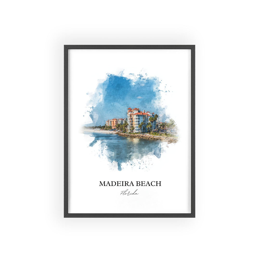 Madeira Beach, Florida – Watercolor Art Print