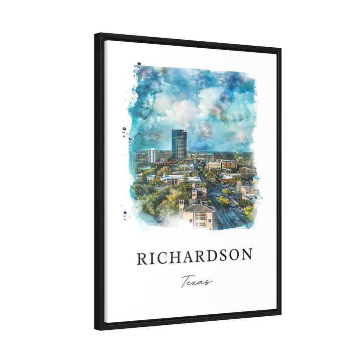 Richardson TX Wall Art, Richardson Print, Richardson Watercolor Art, Richardson Texas Gift,