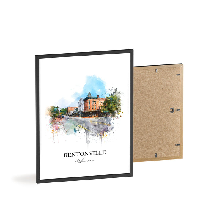 Bentonville, Arkansas – Watercolor Art Print