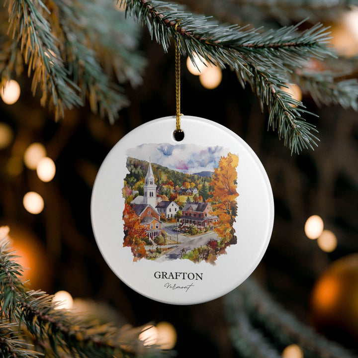 Grafton Vermont Ornament: Unique Grafton Souvenir, Grafton VT Xmas Decor, and Authentic Grafton Vermont Gift