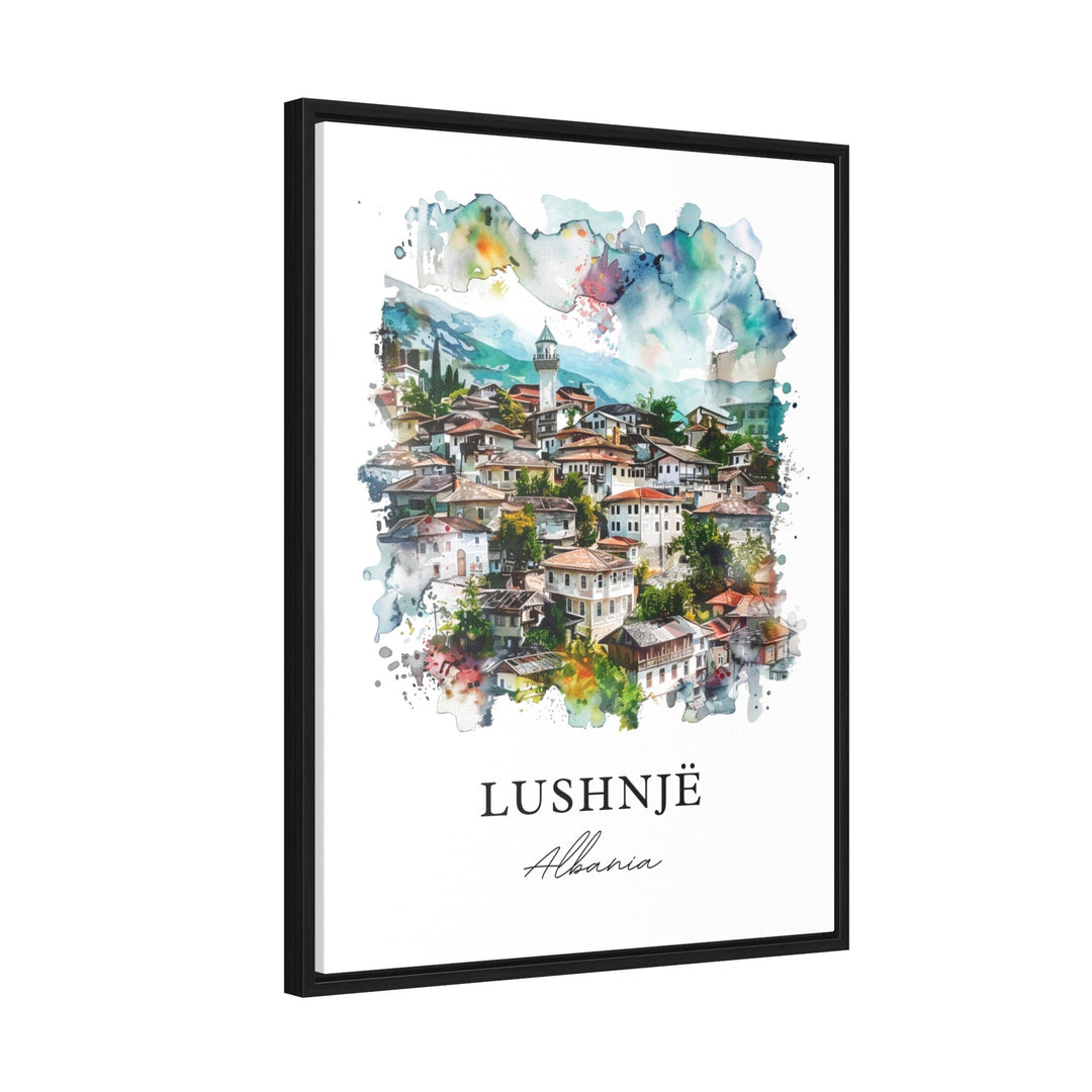 Lushnjë Wall Art, Lushnjë Albania Print, Lushnjë Watercolor, Lushnjë Albania Gift,