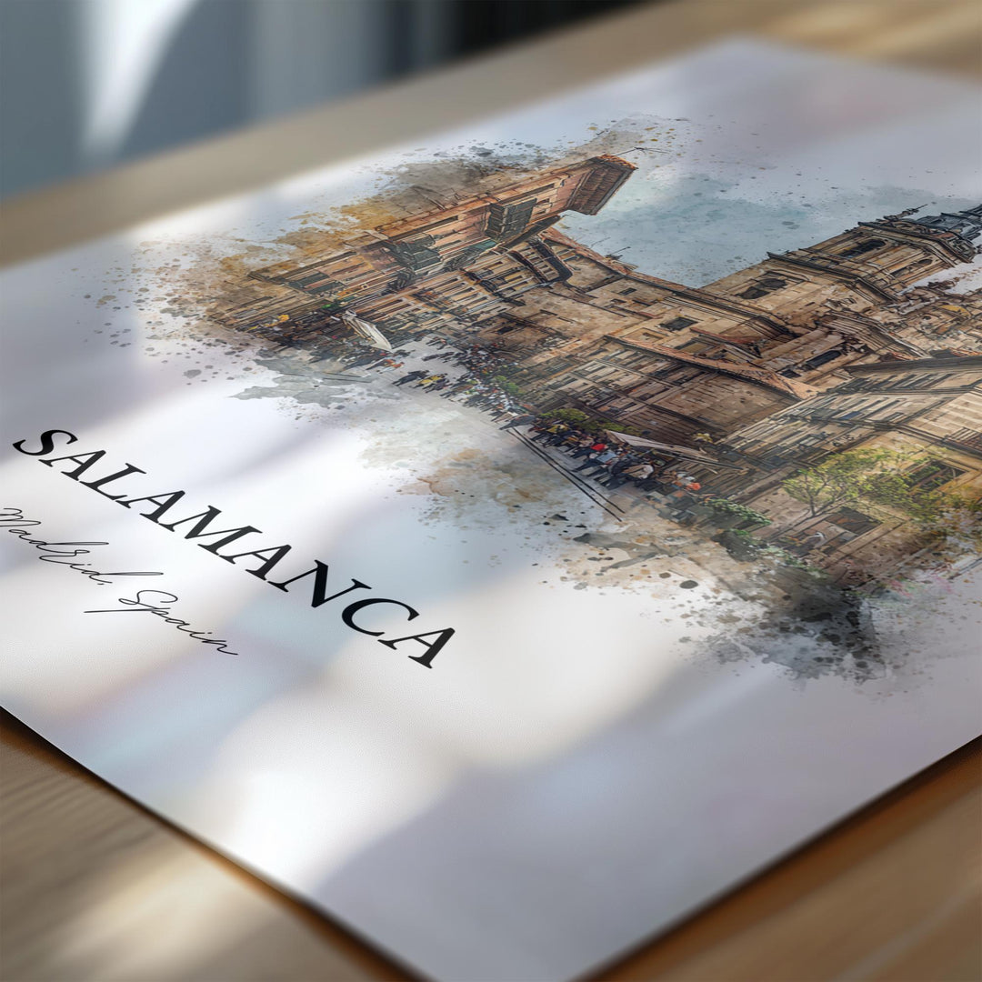 Salamanca, Spain – Watercolor Art Print