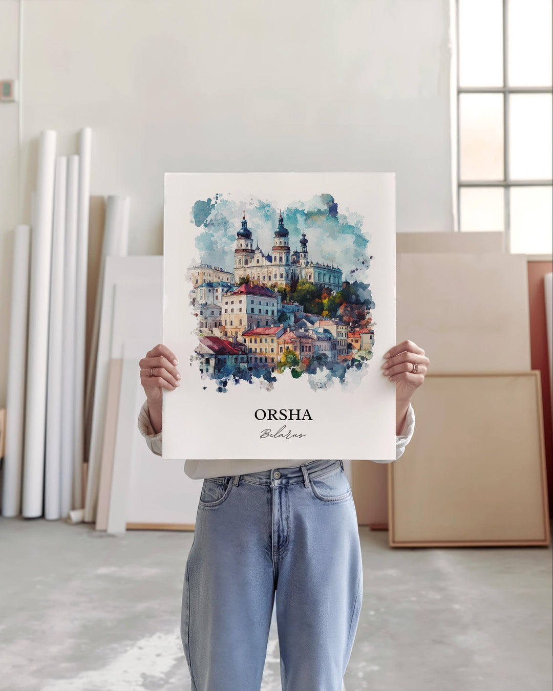 Orsha, Belarus – Watercolor Art Print
