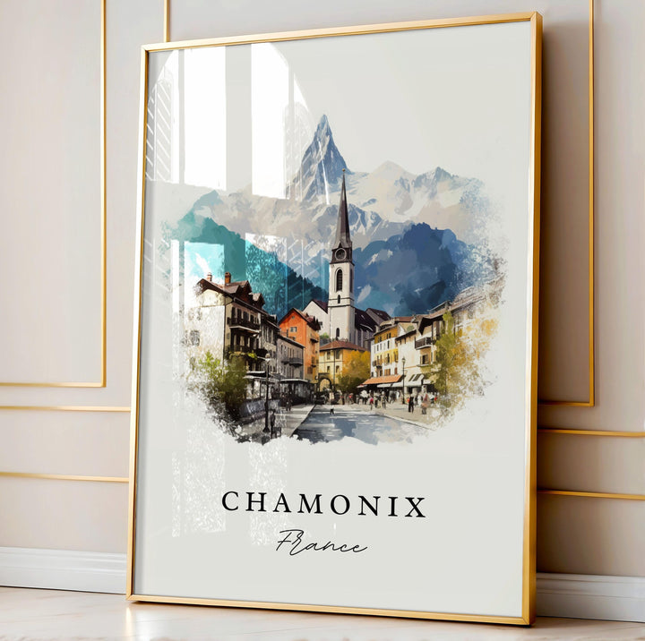 Chamonix France wall art - France, Chamonix poster, Chamonix Wedding gift, Birthday present, Custom Text, Personalised Gift