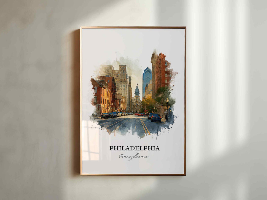 Philadelphia, Pennsylvania – Watercolor Art Print