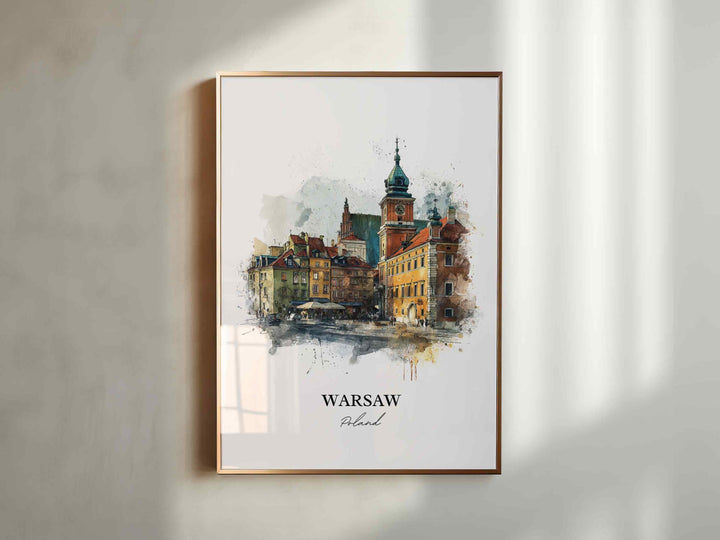 Warsaw, Poland – Watercolor Art Print