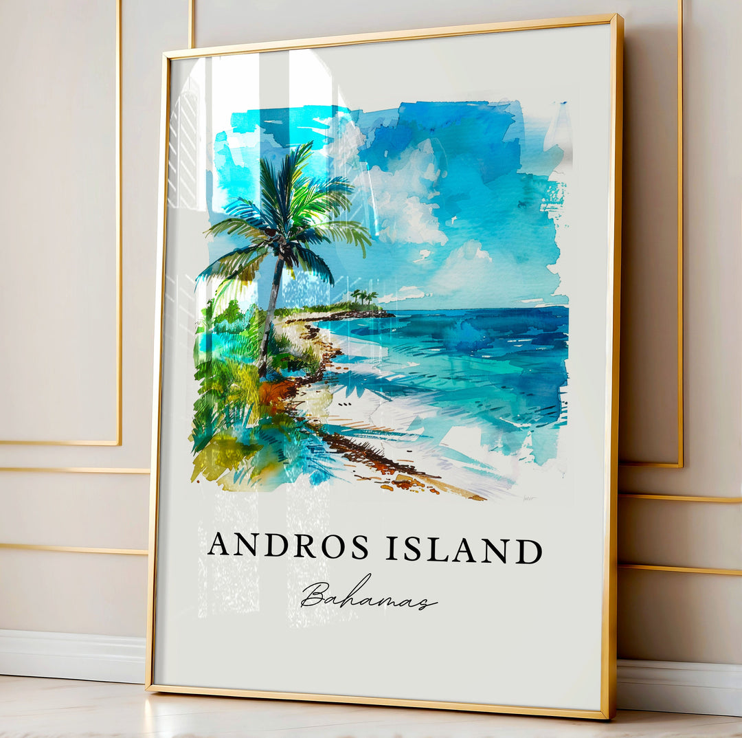 Andros Island Wall Art - Bahamas Print