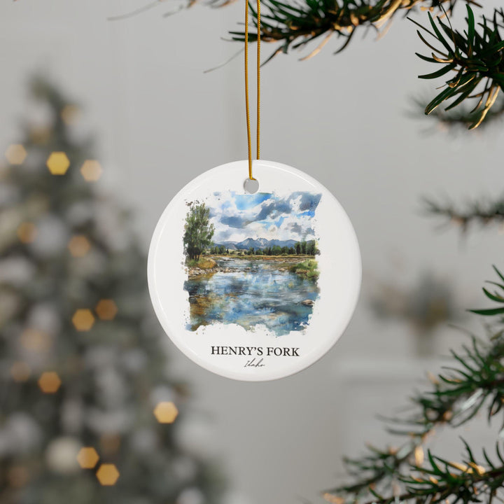 Henry's Fork Ornament: Unique Henry's Fork Souvenir, Idaho Xmas Decor, and Authentic Idaho Gift