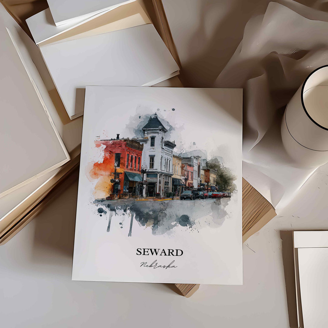 Seward, Nebraska – Watercolor Art Print