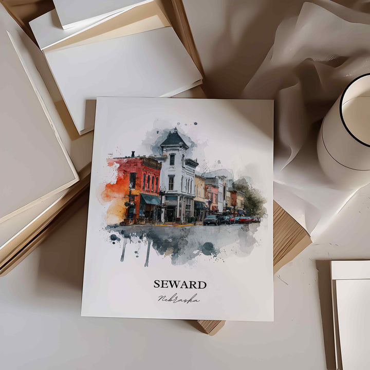 Seward, Nebraska – Watercolor Art Print