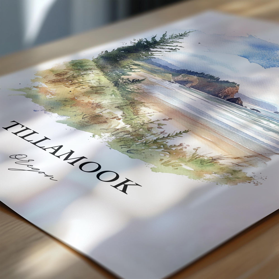 Tillamook, Oregon – Watercolor Art Print