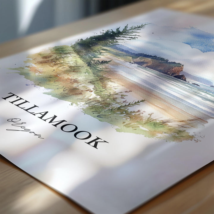 Tillamook, Oregon – Watercolor Art Print