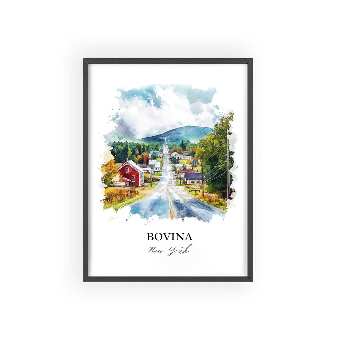 Bovina New York Wall Art, Delaware County NY Print, New York State Artwork, Bovina NY Gift, Travel Print, Travel Poster, Housewarming Gift