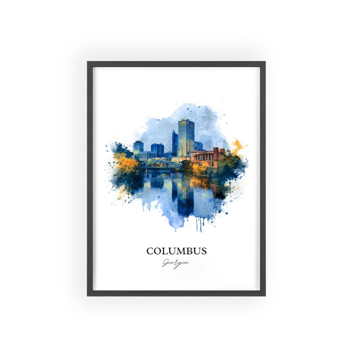 Columbus, Georgia – Watercolor Art Print