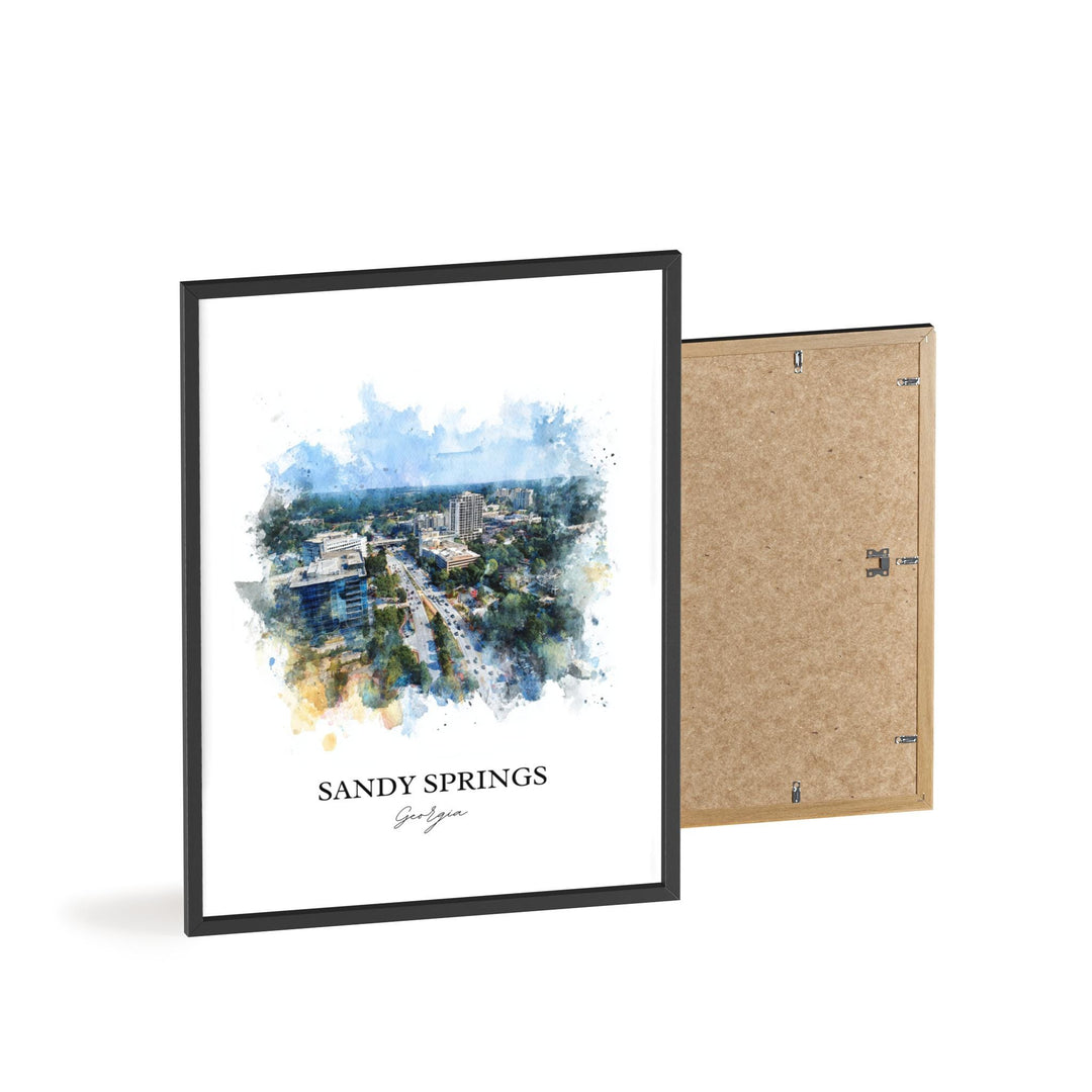 Sandy Springs, Georgia – Watercolor Art Print