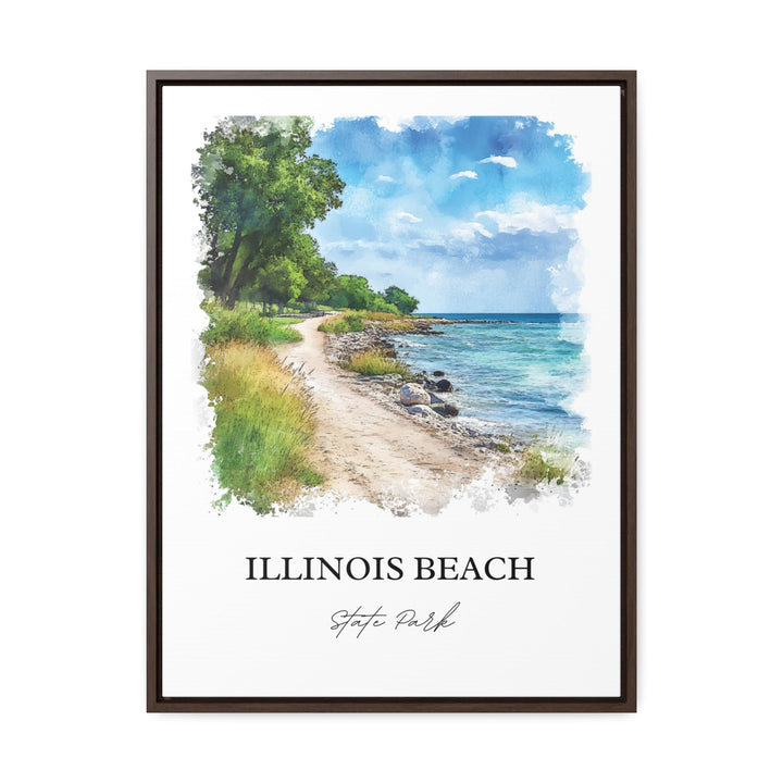 Illinois Beach State Park Wall Art, Zion IL Print, Illinois Watercolor, Illinois Beach Gift, Travel Print, Travel Poster, Housewarming Gift