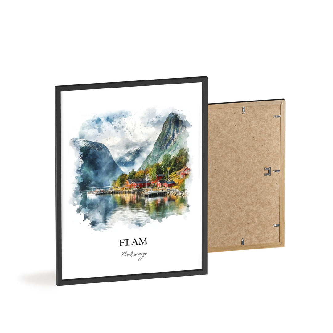 Flåmsdalen Valley, Norway – Watercolor Art Print