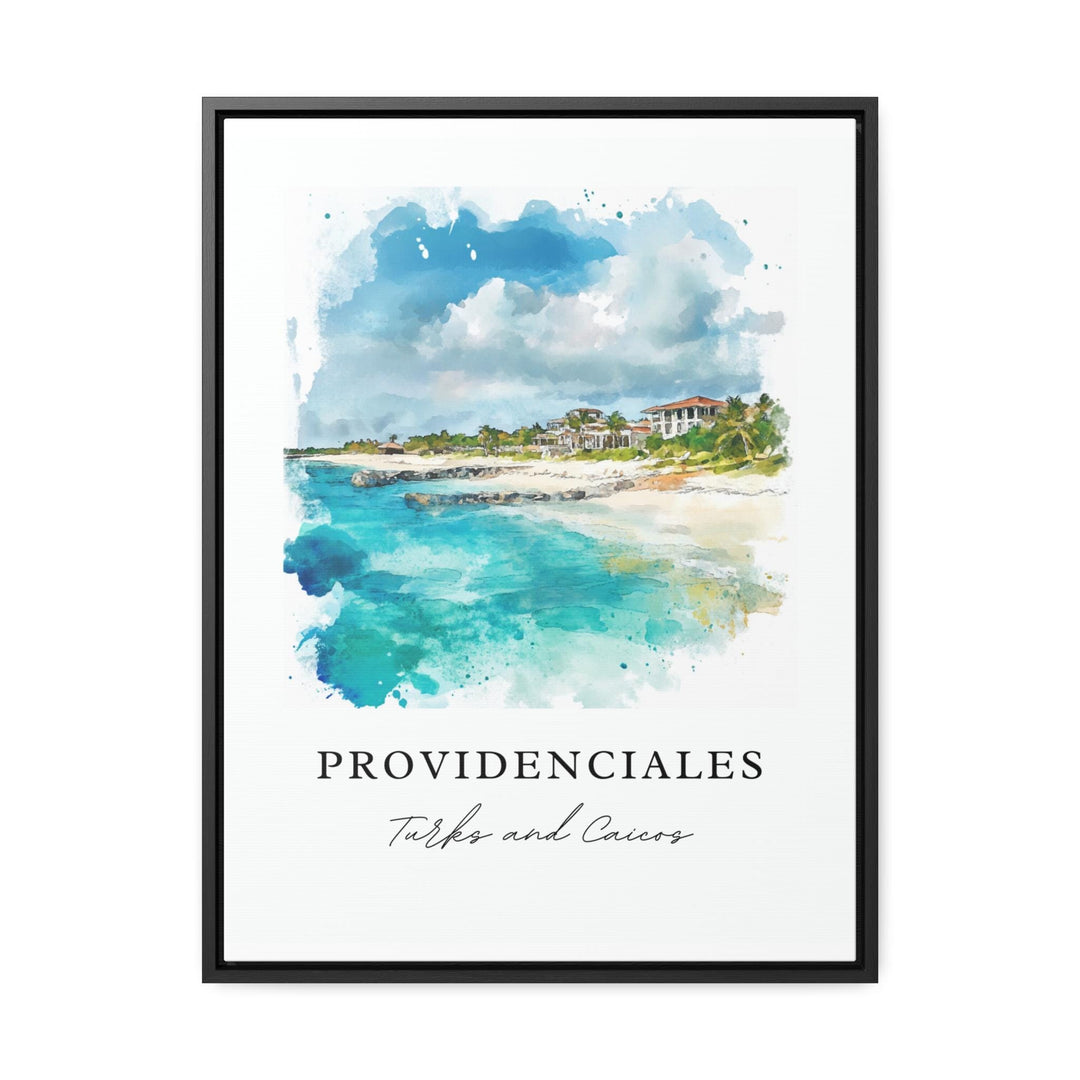 Providenciales Art, Turks and Caicos Print, Caribbean Watercolor Art, Providenciales Gift,