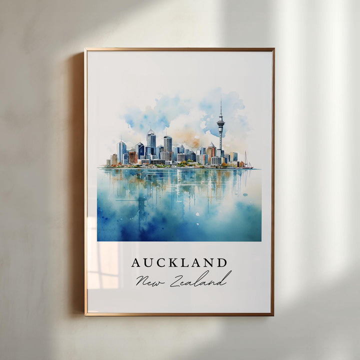 Auckland wall art - New Zealand, Auckland poster, Auckland NZ Wedding gift, Auckland Skyline, Custom Text, Personalized Gift
