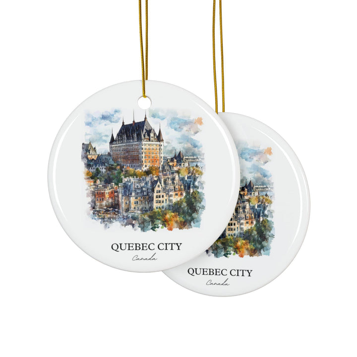 Quebec City Ornament: Unique Quebec Souvenir, Quebec Canada Xmas Decor, and Authentic Quebec Gift