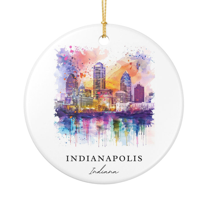 Indianapolis Ornament: Unique Indianapolis Souvenir, Indiana Xmas Decor, and Authentic Indianapolis Skyline Gift