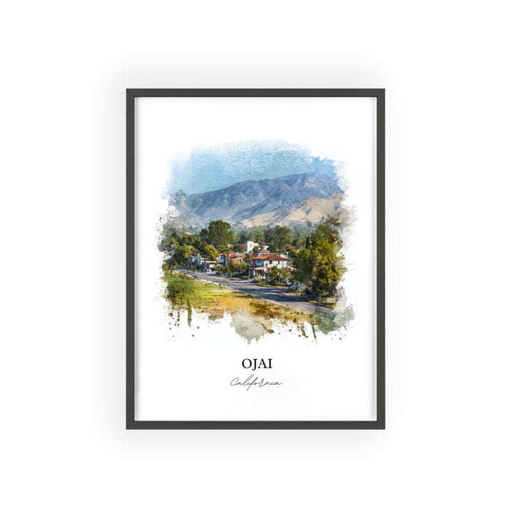 Ojai, California – Watercolor Art Print