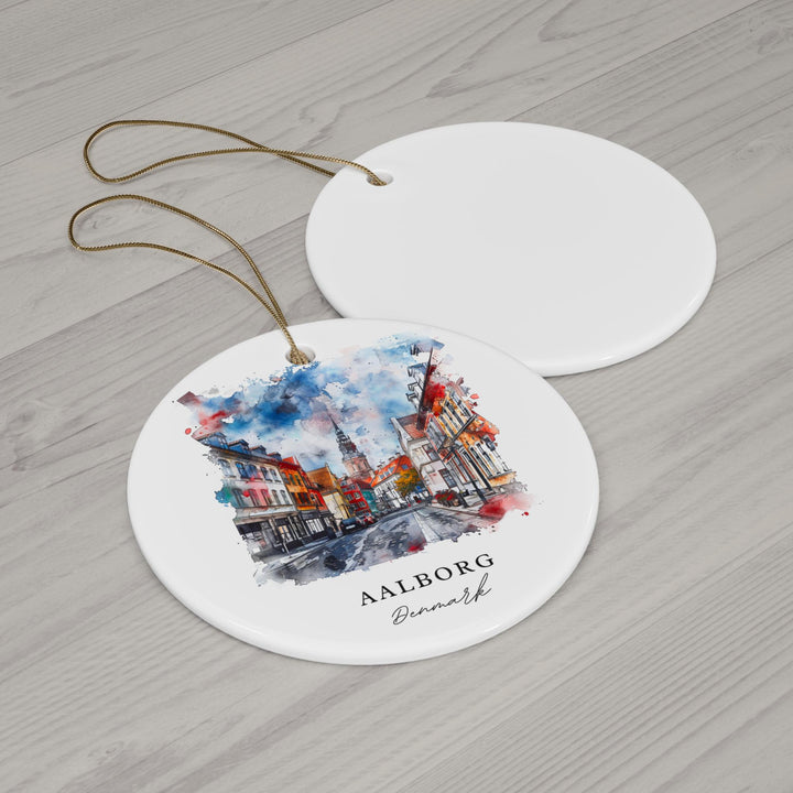 Aalborg Denmark Ornament: Unique Aalborg Souvenir, Aalborg Xmas Decor, and Authentic Denmark Christmas Gift