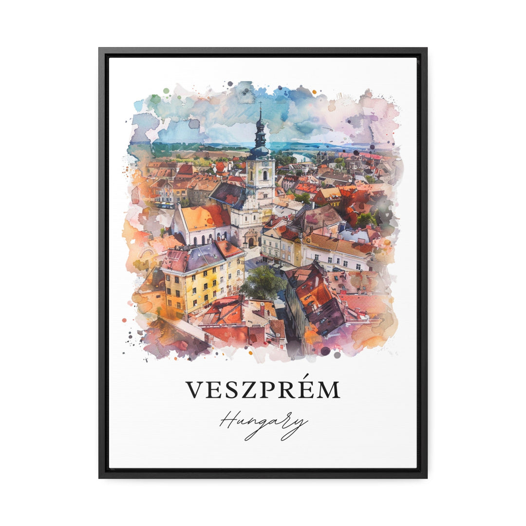 Veszprem Wall Art, Veszprem Hungary Print, Veszprem Watercolor, Veszprem Gift,