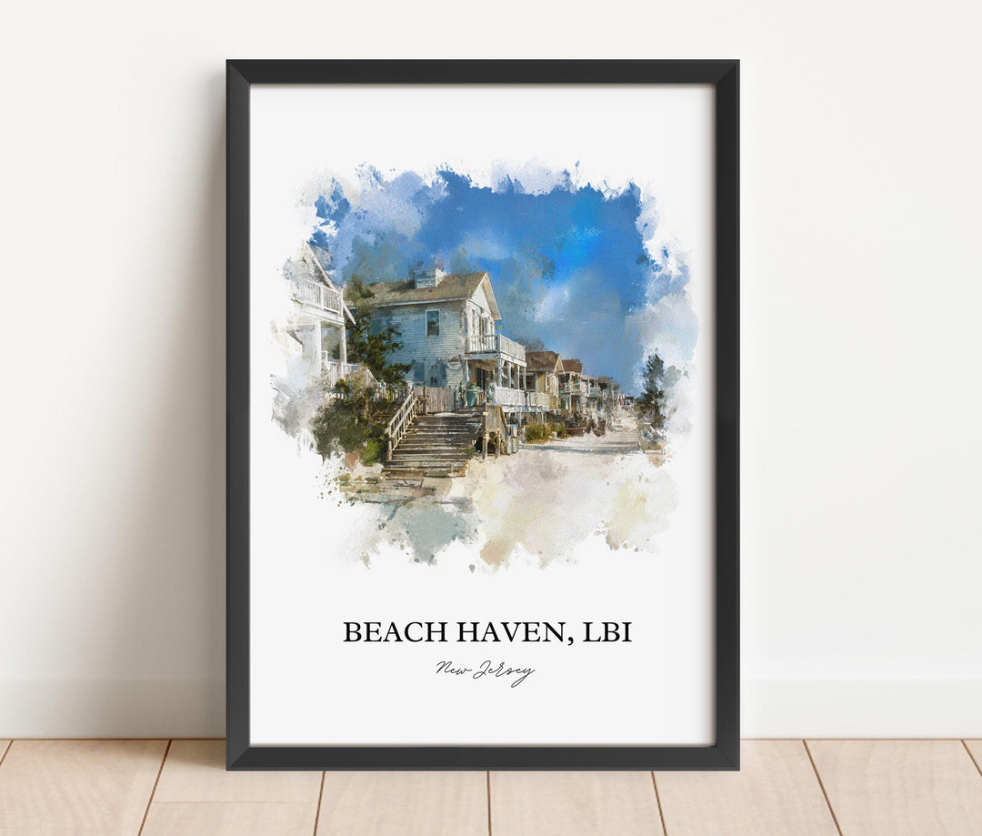 Beach Haven, New Jersey – Watercolor Art Print