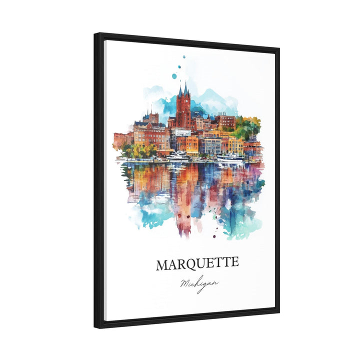Marquette, Michigan, USA – Watercolor Art Print