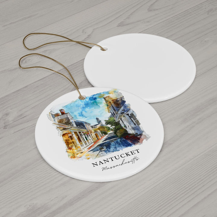 Nantucket MA Ornament: Unique Nantucket Souvenir, Cape Cod Xmas Decor, and Authentic Nantucket MA Christmas Gift
