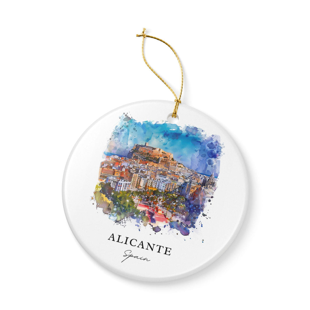 Alicante Spain Ornament: Unique Alicante Souvenir, Alicante Xmas Decor, and Authentic Alicante Spain Gift