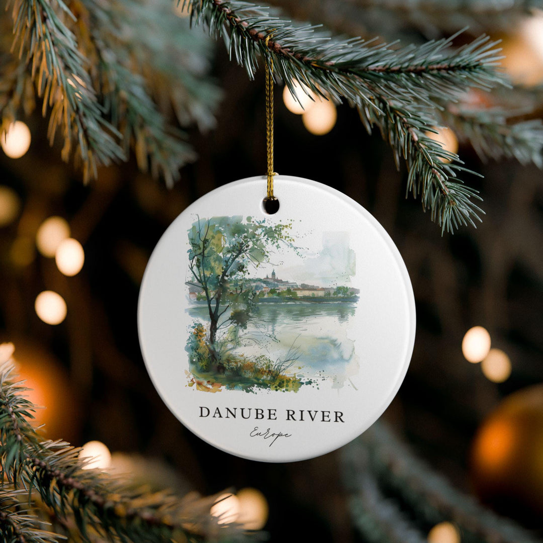 Danube River Ornament: Unique Danube River Souvenir, Danube River Xmas Decor, and Authentic Danube River Gift