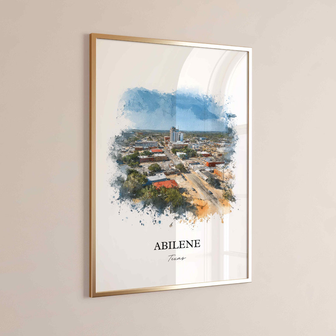 Abilene, Texas – Watercolor Art Print