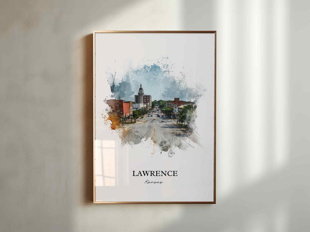 Lawrence, Kansas – Watercolor Art Print