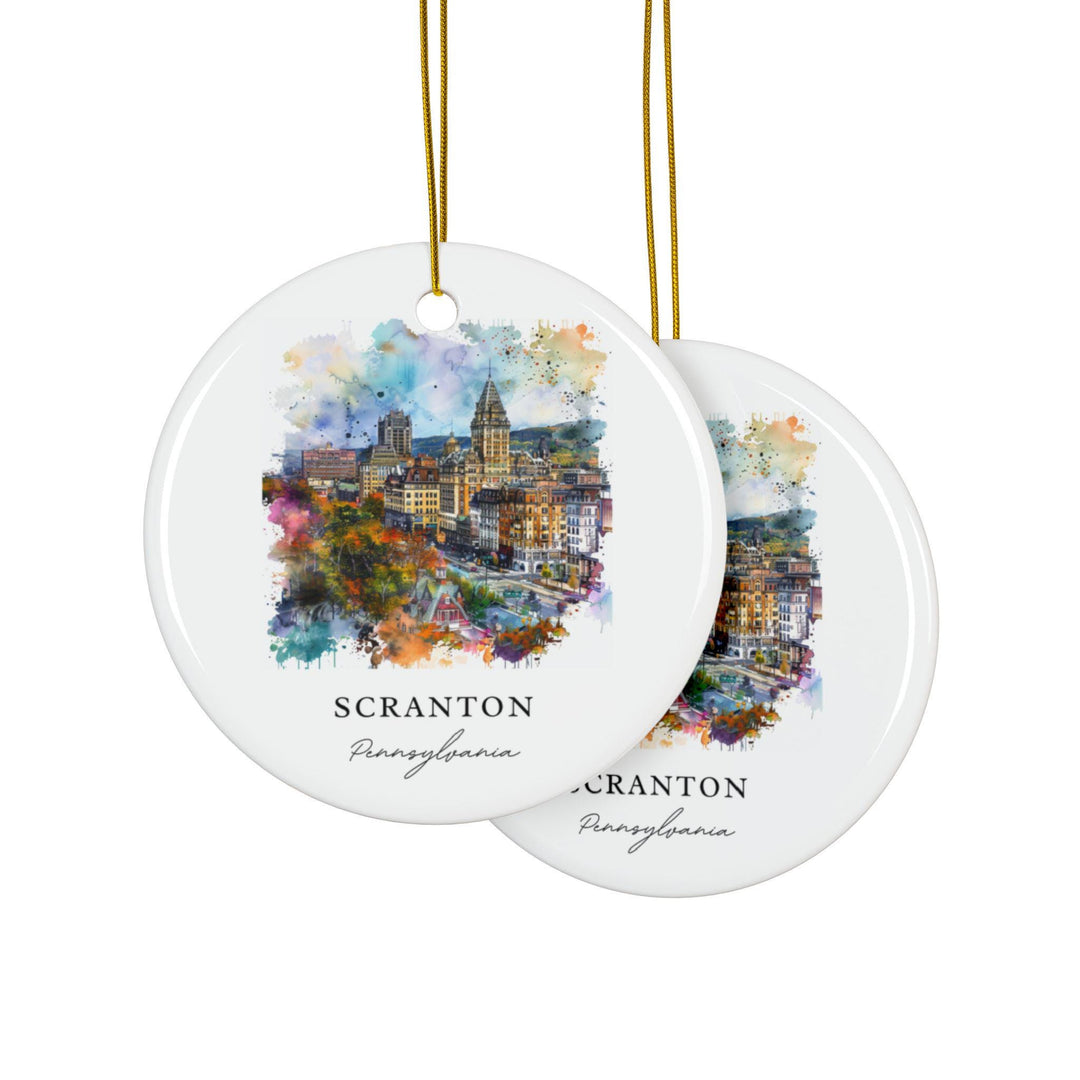 Scranton PA Ornament: Unique Scranton Souvenir, Scranton PA Decor, and Authentic Scranton PA Gift