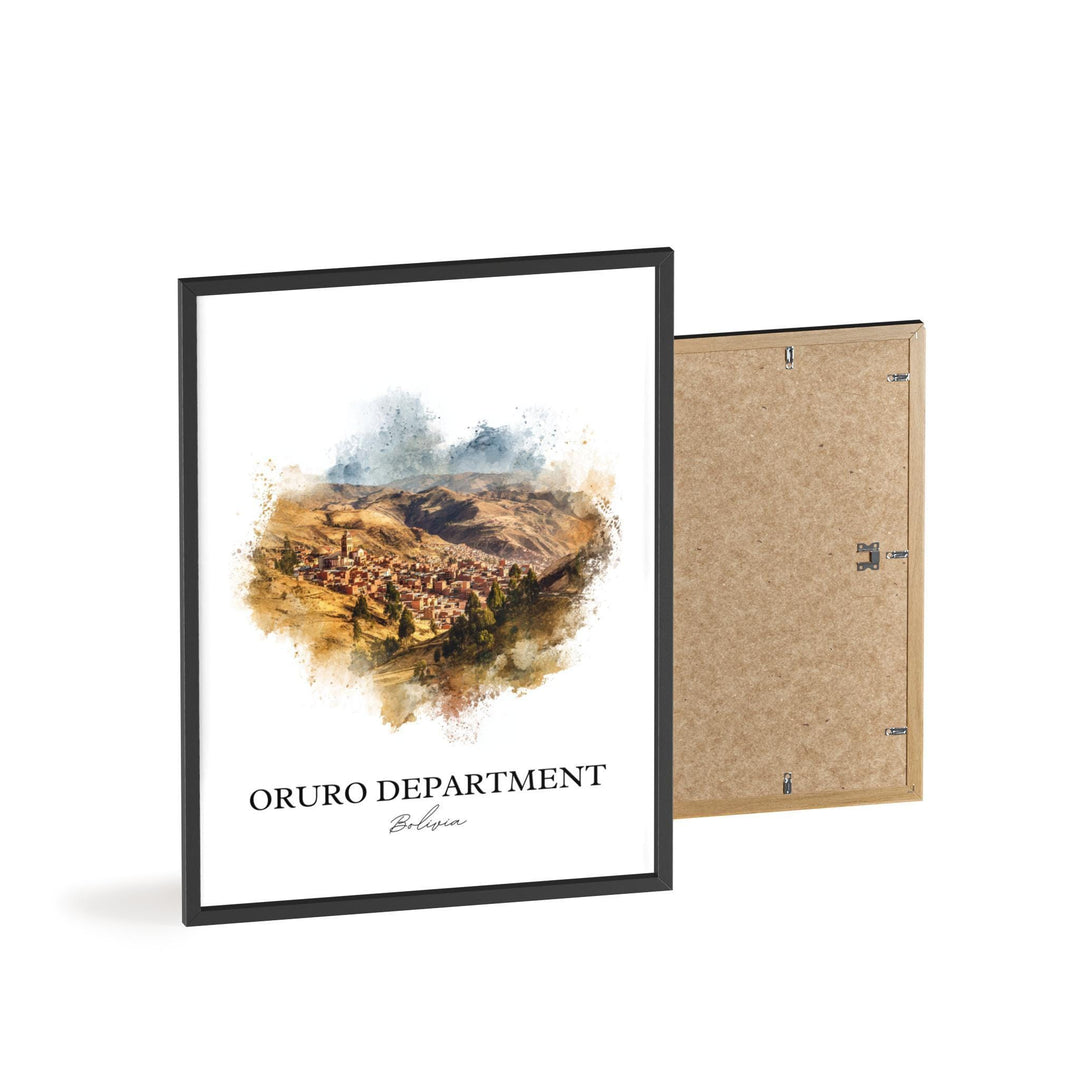 Oruro, Bolivia – Watercolor Art Print
