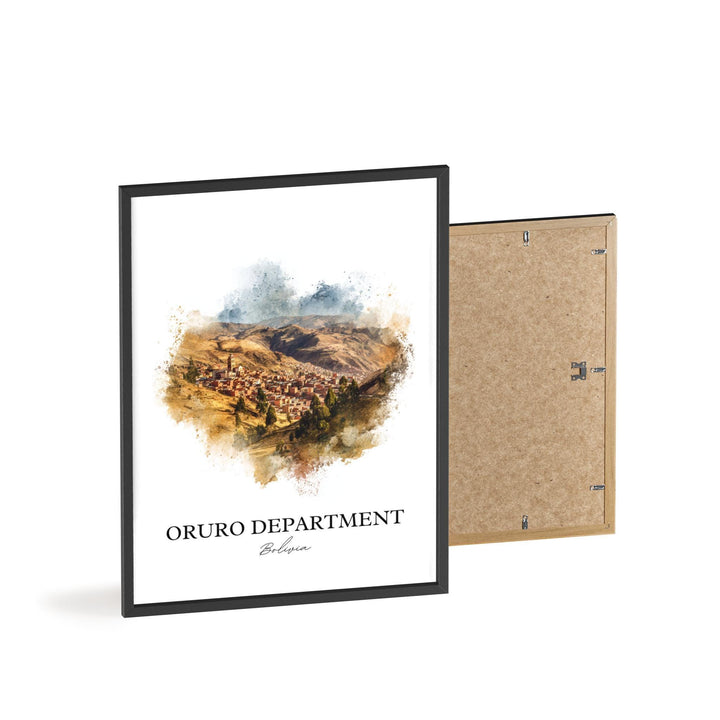 Oruro, Bolivia – Watercolor Art Print