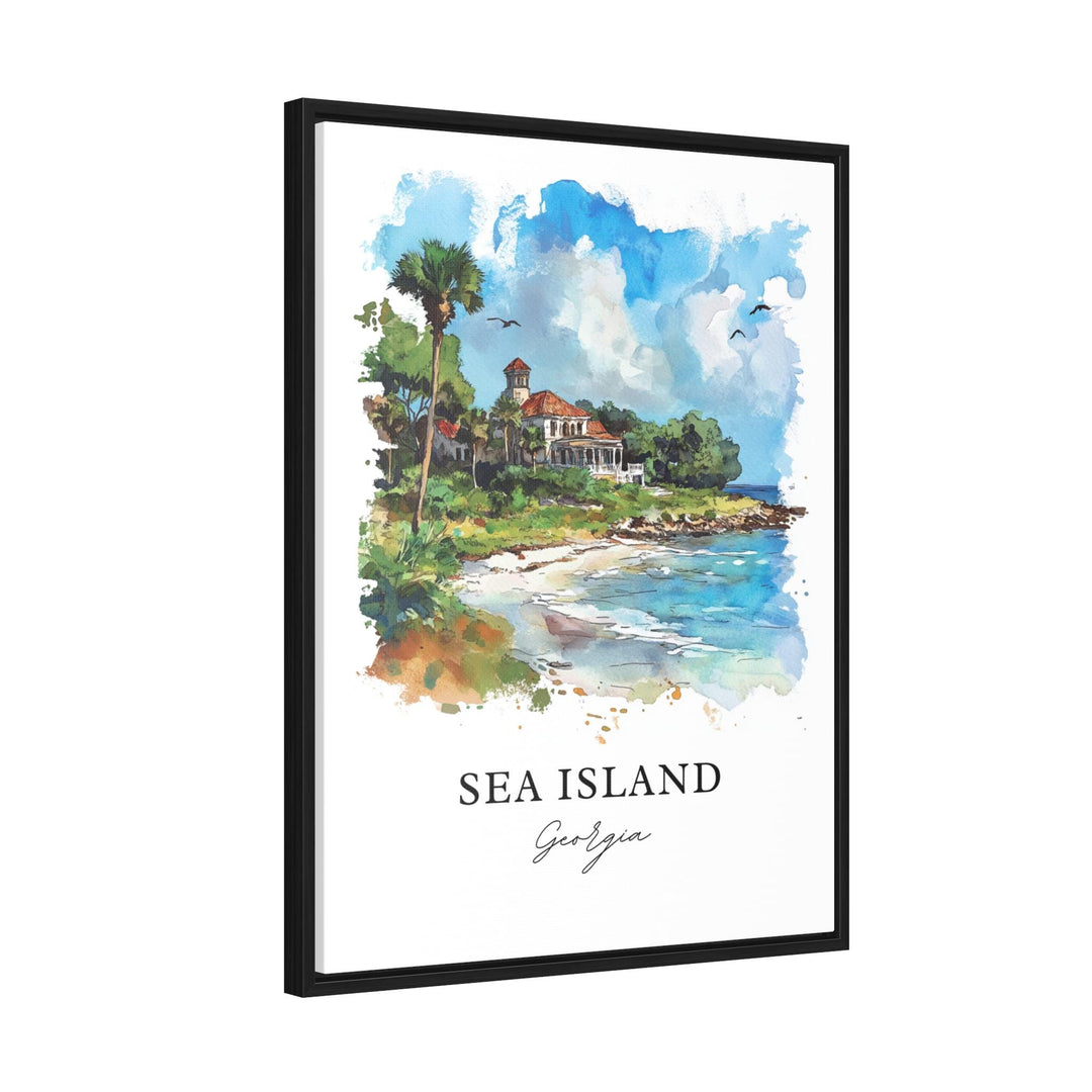 Sea Island GA Wall Art, Sea Islands Goergia Print, Sea Island Watercolor, Glynn County Gift, Travel Print, Travel Poster, Housewarming Gift