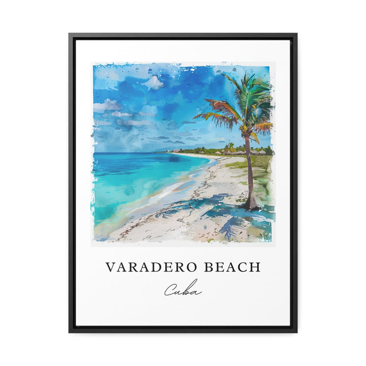 Varadero Beach Wall Art, Varadero Cuba Print, Varadero Watercolor Art, Cuba Beach Gift,