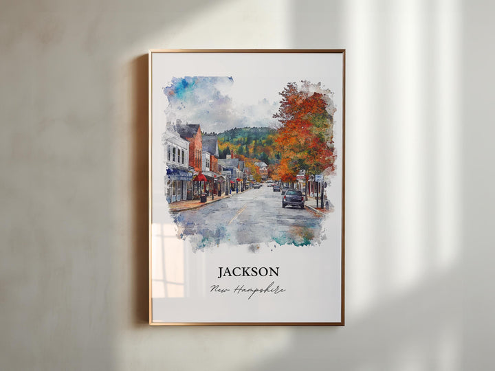 Jackson NH Wall Art, Carroll County Print, New Hampshire Artwork, Jackson New Hampshire Gift, Travel Print, Travel Poster, Housewarming Gift