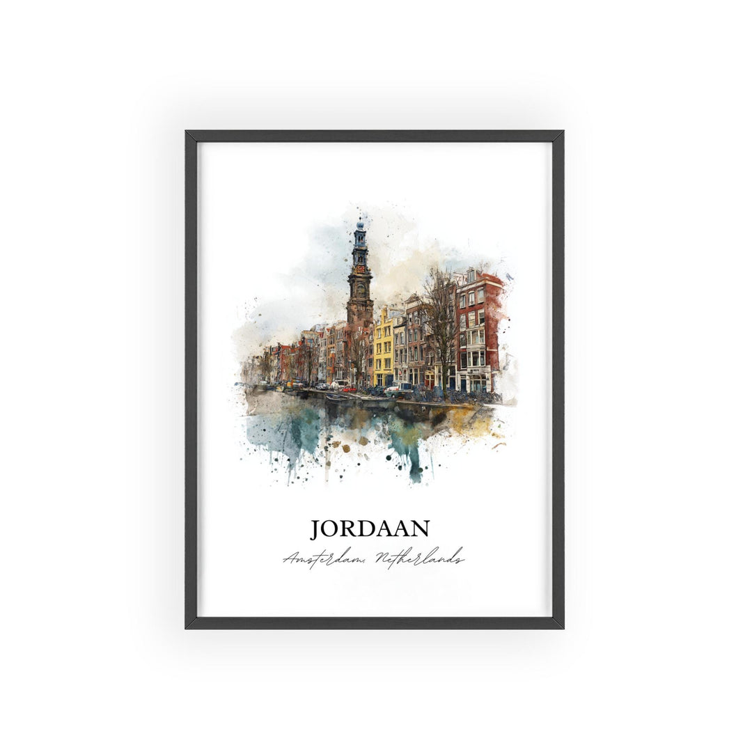 Jordaan Amsterdam Wall Art, Amsterdam Print, Amsterdam Art, Amsterdam NLD Gift, Netherlands Travel Print, Travel Poster, Housewarming Gift