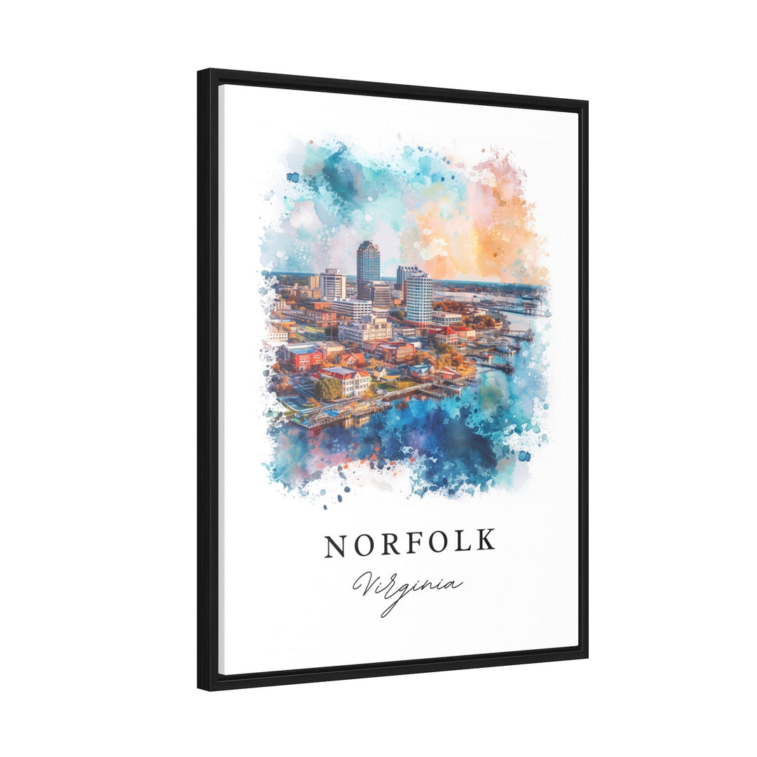 Norfolk VA wall art - Virginia, Norfolk print, Norfolk Virginia Wedding gift, Norfolk Skyline Birthday present, Custom Text, Perfect Gift