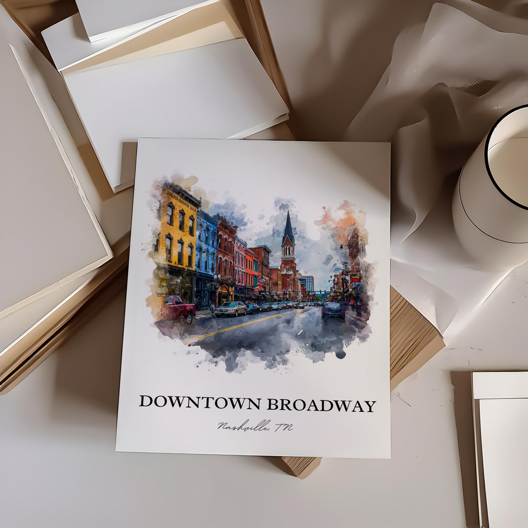 Nashville, Tennessee – Watercolor Art Print