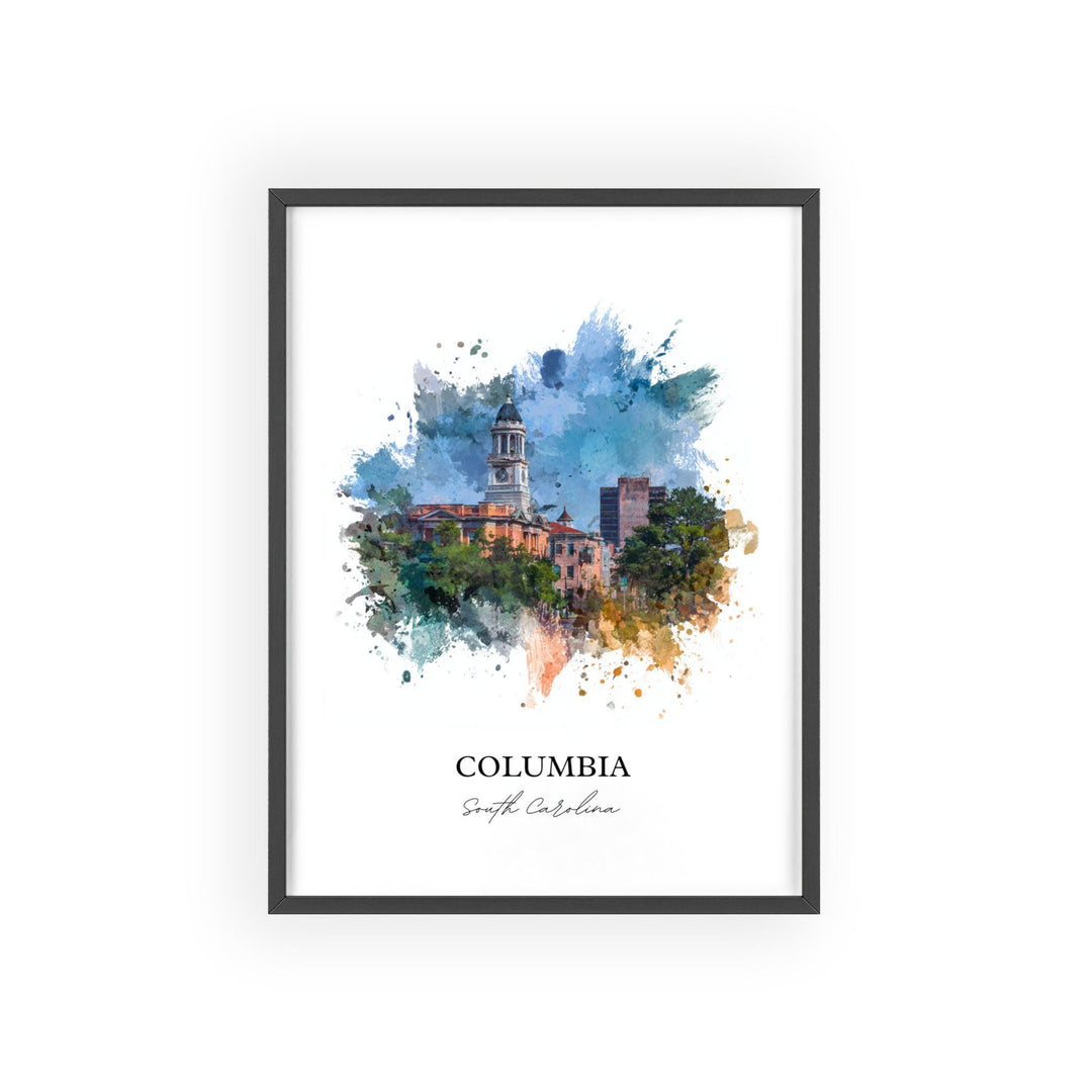 Columbia, South Carolina – Watercolor Art Print