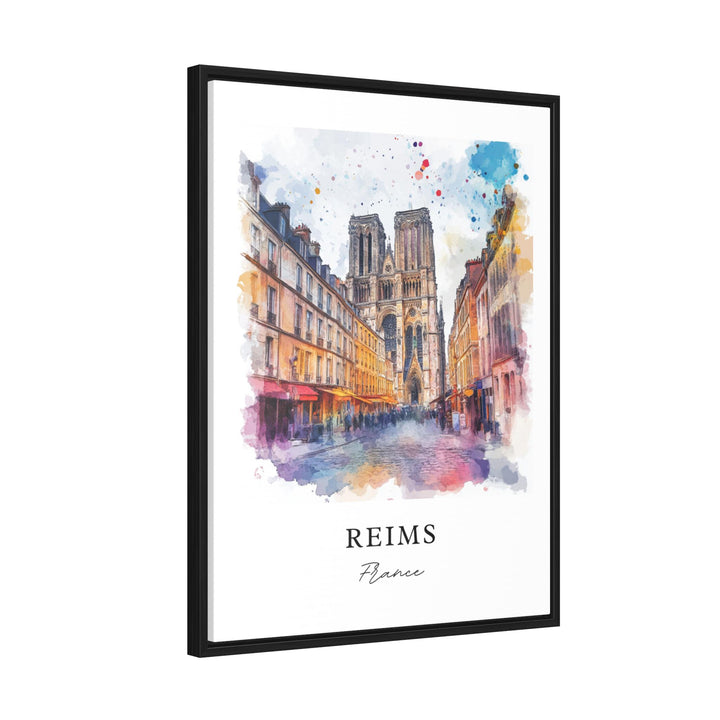 Reims France Wall Art, Reims Print, Grand Est Region Watercolor Art, Reims Gift,