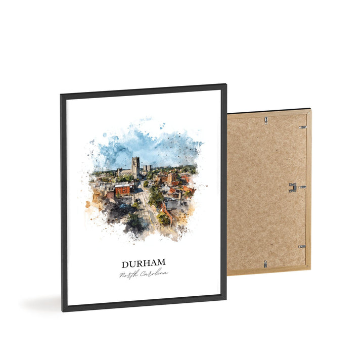 Durham, North Carolina – Watercolor Art Print