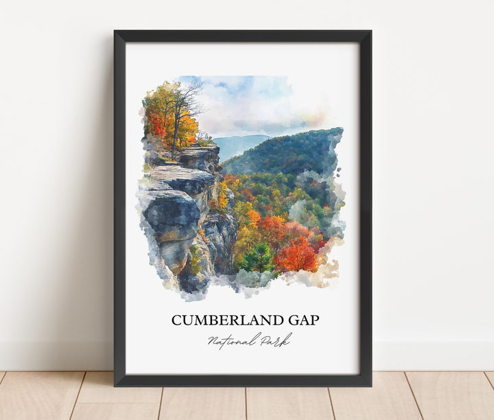 Cumberland Gap TN Wall Art, Claiborne County Print, Tennessee Artwork, Cumberland Gap Gift, Travel Print, Travel Poster, Housewarming Gift