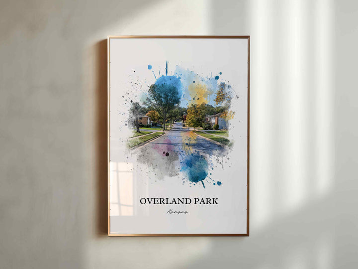 Overland Park, Kansas – Watercolor Art Print