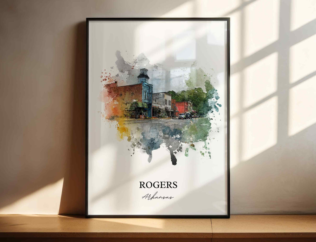 Rogers, Arkansas – Watercolor Art Print